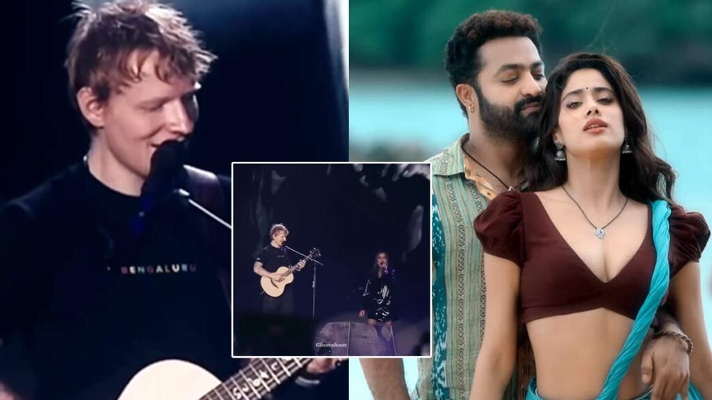 Ed Sheeran Stuns Bangalore with Telugu Hit ‘Chuttamalle’ at Concert; Jr NTR & Janhvi Kapoor React